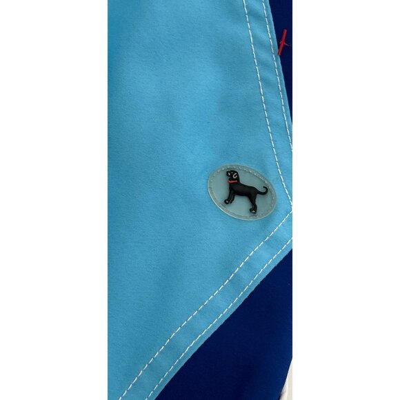 Boy's Swim Trunks Black Dog Size 16/18 Light Blue Black - Picture 7 of 7